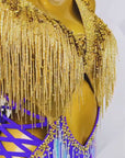 Colorful Beaded Paillette and Fringe Latin Dress  Latin/Rhythm  