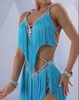Crystalline&Unique‑Cut Fringe Latin Dress Latin/Rhythm 