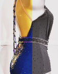 Crystalline One-shoulder beaded Latin Dress Latin/Rhythm 
