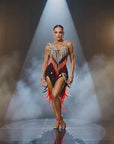 Paillette and Feather Crystalline Latin Dress Latin/Rhythm 