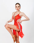 Beaded Fringe Crystallized Latin Dress Latin/Rhythm 